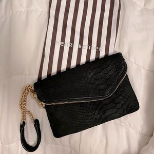 Henri Bendel snakeskin clutch